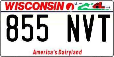 WI license plate 855NVT