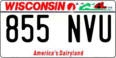 WI license plate 855NVU