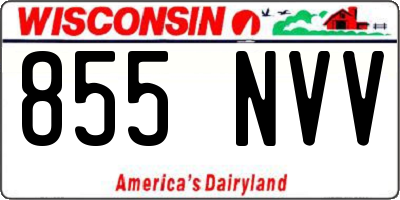WI license plate 855NVV