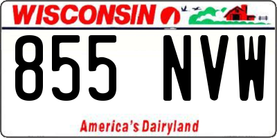 WI license plate 855NVW