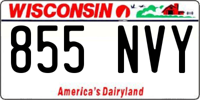 WI license plate 855NVY