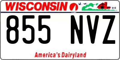 WI license plate 855NVZ