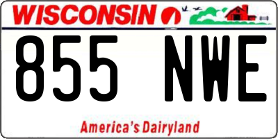 WI license plate 855NWE