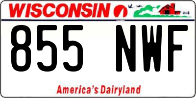 WI license plate 855NWF
