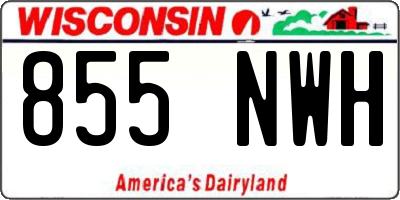 WI license plate 855NWH