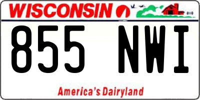 WI license plate 855NWI