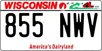 WI license plate 855NWV