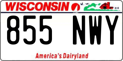 WI license plate 855NWY