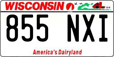 WI license plate 855NXI