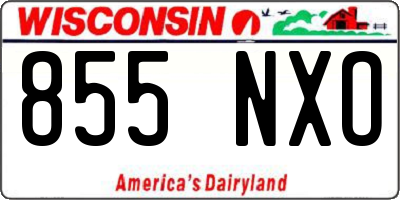 WI license plate 855NXO