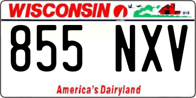 WI license plate 855NXV