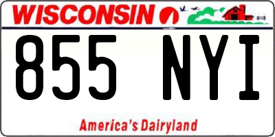 WI license plate 855NYI