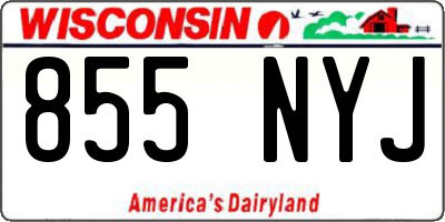 WI license plate 855NYJ