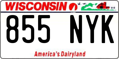 WI license plate 855NYK