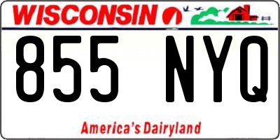 WI license plate 855NYQ