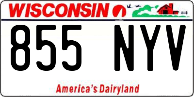 WI license plate 855NYV