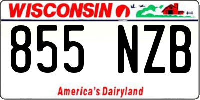 WI license plate 855NZB