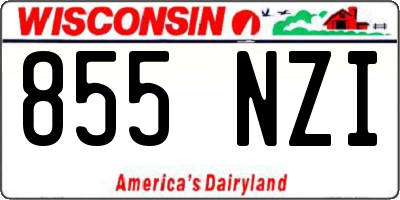 WI license plate 855NZI