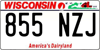 WI license plate 855NZJ