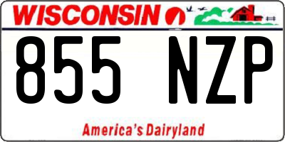 WI license plate 855NZP