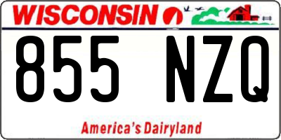 WI license plate 855NZQ