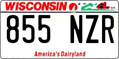 WI license plate 855NZR