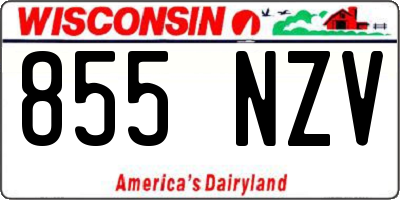WI license plate 855NZV