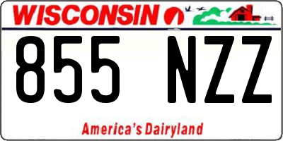 WI license plate 855NZZ