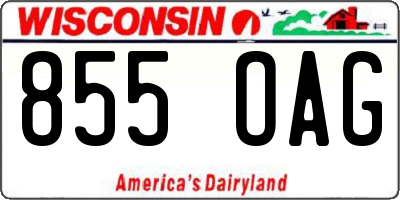 WI license plate 855OAG