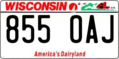WI license plate 855OAJ