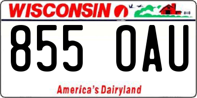 WI license plate 855OAU