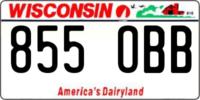WI license plate 855OBB