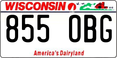 WI license plate 855OBG