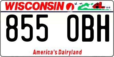 WI license plate 855OBH