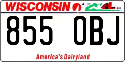 WI license plate 855OBJ