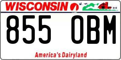 WI license plate 855OBM
