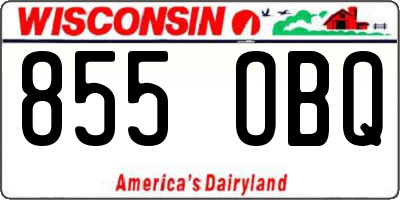 WI license plate 855OBQ