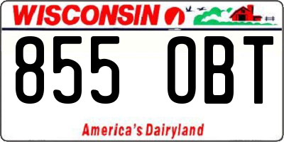 WI license plate 855OBT