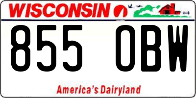 WI license plate 855OBW