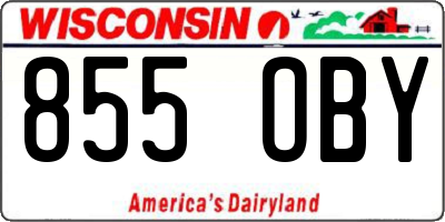 WI license plate 855OBY