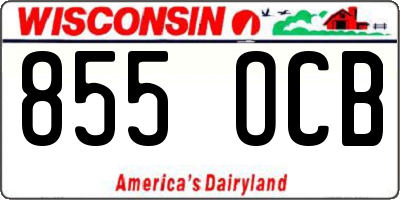 WI license plate 855OCB