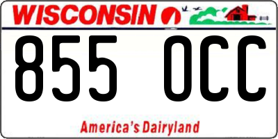 WI license plate 855OCC
