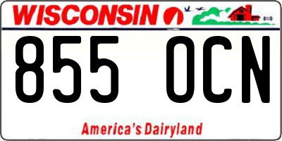 WI license plate 855OCN