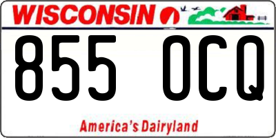 WI license plate 855OCQ