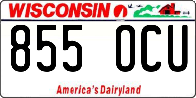 WI license plate 855OCU