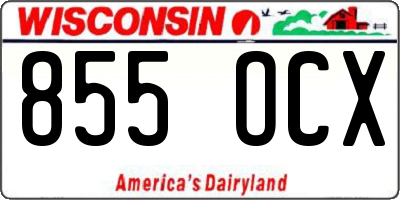 WI license plate 855OCX