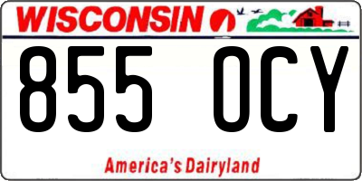 WI license plate 855OCY