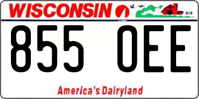 WI license plate 855OEE
