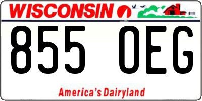 WI license plate 855OEG
