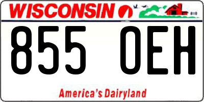 WI license plate 855OEH